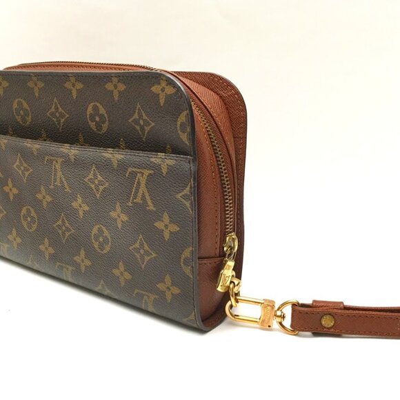 Authentic Louis Vuitton Brown Monogram Orsay Clutch Hand Bag Unisex - Picture 3 of 16